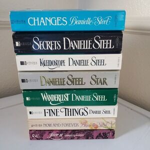 Danielle Steel Vintage Paperback Book Lot of 8 Romance Novels 1980s Star Secrets